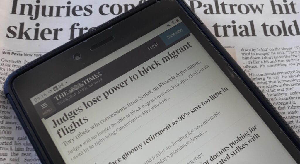 Times print and digital editions